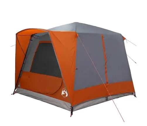 Kabriolet Telts Ar Jumtu Pelēka Un Oranža 333 X 317 X 194 Cm Vidaxl