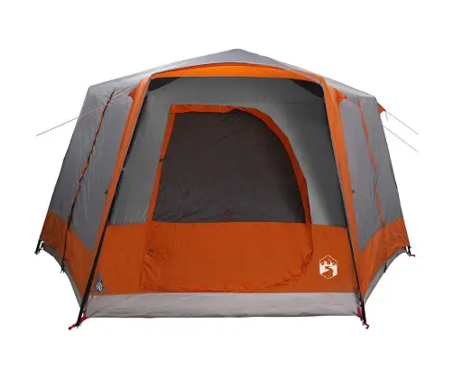 Kabriolet Telts Ar Jumtu Pelēka Un Oranža 333 X 317 X 194 Cm Vidaxl