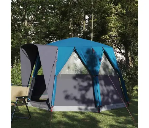 Kabriolet Telts Ar Jumtu Zila Un Pelēka 320 X 320 X 203 Cm Vidaxl