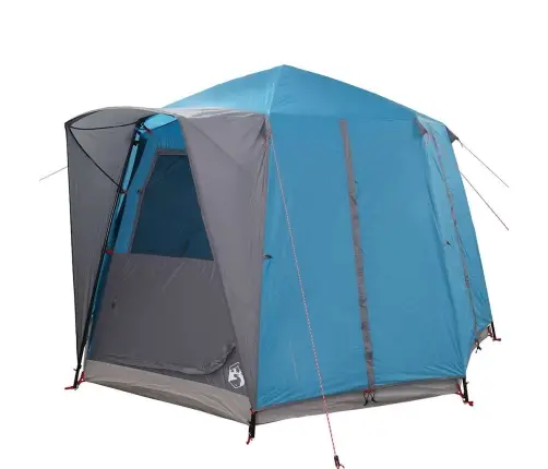 Kabriolet Telts Ar Jumtu Zila Un Pelēka 320 X 320 X 203 Cm Vidaxl