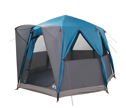 Kabriolet Telts Ar Jumtu Zila Un Pelēka 320 X 320 X 203 Cm Vidaxl