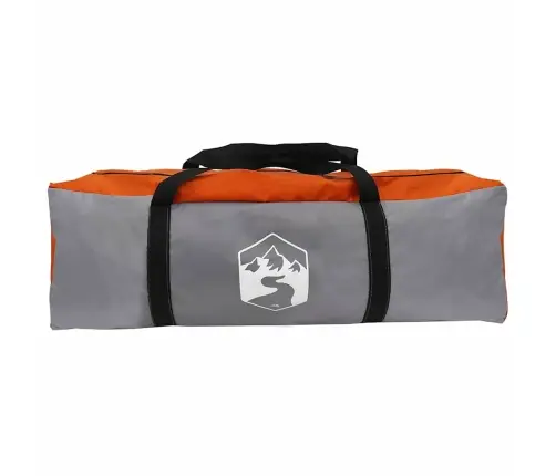 Kabriolet Telts Ar Jumtu Pelēka Un Oranža 320 X 320 X 203 Cm Vidaxl