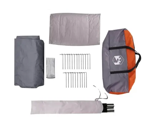 Kabriolet Telts Ar Jumtu Pelēka Un Oranža 320 X 320 X 203 Cm Vidaxl