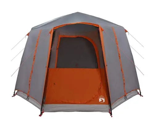 Kabriolet Telts Ar Jumtu Pelēka Un Oranža 320 X 320 X 203 Cm Vidaxl