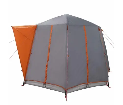 Kabriolet Telts Ar Jumtu Pelēka Un Oranža 320 X 320 X 203 Cm Vidaxl