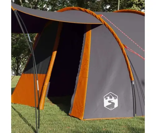 Tunnelitelk Katusega Õhuavaga Hall Ja Oranž 740 X 370 X 220 Cm