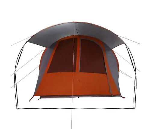 Tunnelitelk Katusega Õhuavaga Hall Ja Oranž 740 X 370 X 220 Cm