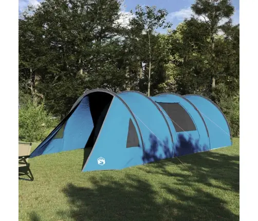 Tuneļveida Telts Ar Jumtu Zila Un Pelēka 778 X 356 X 210 Cm Vidaxl