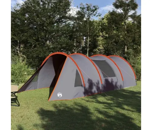 Tuneļveida Telts Ar Jumtu Pelēka Un Oranža 778 X 356 X 210 Cm Vidaxl