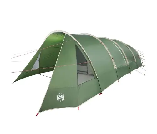 Tuneļveida Telts Ar Jumtu Zaļš Un Balts 778 X 356 X 210 Cm Vidaxl