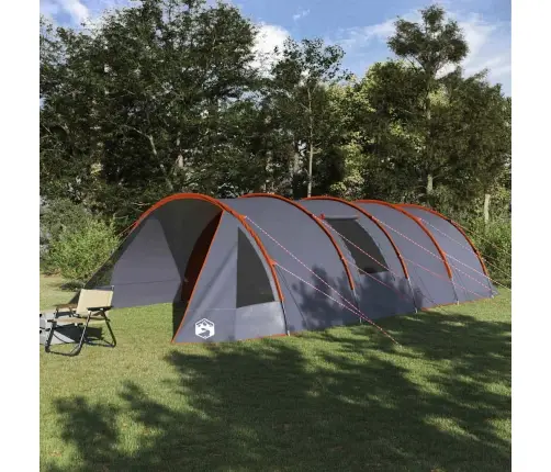 Tuneļveida Telts Ar Jumtu Pelēka Un Oranža 778 X 356 X 210 Cm Vidaxl