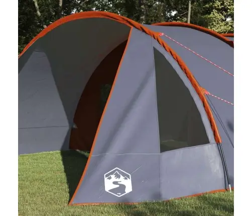 Tuneļveida Telts Ar Jumtu Pelēka Un Oranža 778 X 356 X 210 Cm Vidaxl