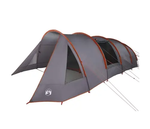 Tuneļveida Telts Ar Jumtu Pelēka Un Oranža 778 X 356 X 210 Cm Vidaxl