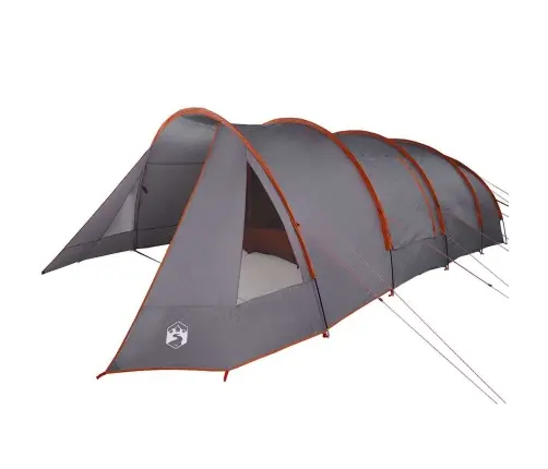 Tuneļveida Telts Ar Jumtu Pelēka Un Oranža 778 X 356 X 210 Cm Vidaxl
