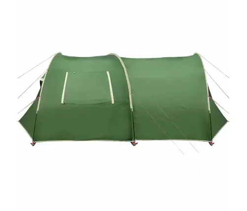 Tuneļveida Telts Ar Jumtu Zaļš Un Balts 700 X 590 X 215 Cm Vidaxl