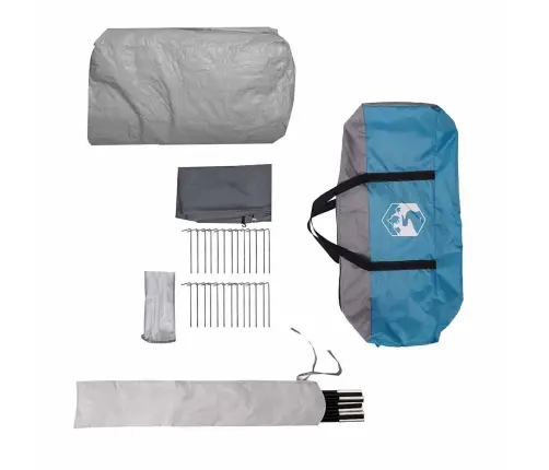 Tunelinė Palapinė Su Stogu Mėlyna Ir Pilka 700 X 590 X 215 Cm