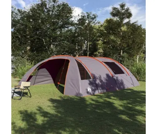 Tuneļveida Telts Ar Jumtu Pelēka Un Oranža 700 X 590 X 215 Cm Vidaxl