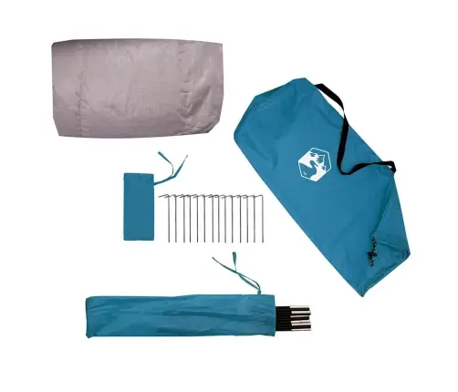 Tuneļveida Telts Ar Jumtu Zila Un Pelēka 328 X 228 X 115 Cm Vidaxl