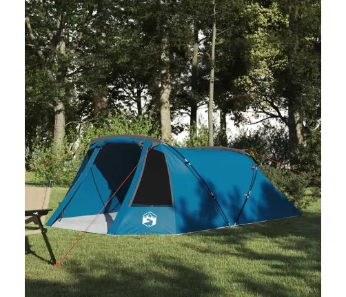 Tuneļveida Telts Ar Jumtu Zila Un Pelēka 328 X 228 X 115 Cm Vidaxl