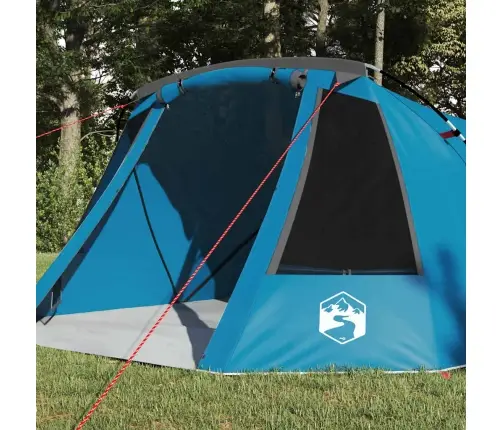 Tuneļveida Telts Ar Jumtu Zila Un Pelēka 328 X 228 X 115 Cm Vidaxl