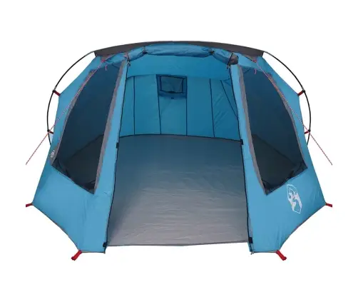 Tuneļveida Telts Ar Jumtu Zila Un Pelēka 328 X 228 X 115 Cm Vidaxl