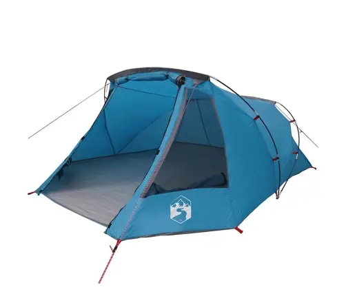 Tuneļveida Telts Ar Jumtu Zila Un Pelēka 328 X 228 X 115 Cm Vidaxl