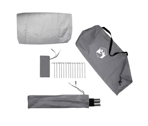 Tuneļveida Telts Ar Jumtu Pelēka Un Oranža 328 X 228 X 115 Cm Vidaxl