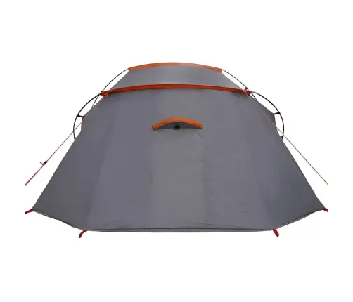 Tuneļveida Telts Ar Jumtu Pelēka Un Oranža 328 X 228 X 115 Cm Vidaxl