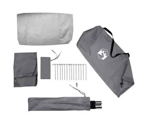 Tuneļveida Telts Ar Jumtu Pelēka Un Oranža 318 X 275 X 140 Cm Vidaxl