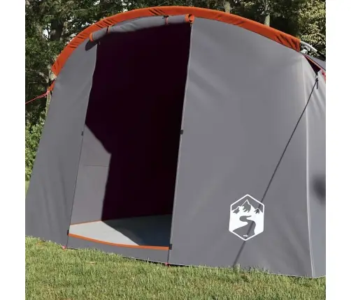 Tuneļveida Telts Ar Jumtu Pelēka Un Oranža 318 X 275 X 140 Cm Vidaxl