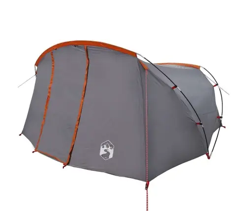 Tuneļveida Telts Ar Jumtu Pelēka Un Oranža 318 X 275 X 140 Cm Vidaxl