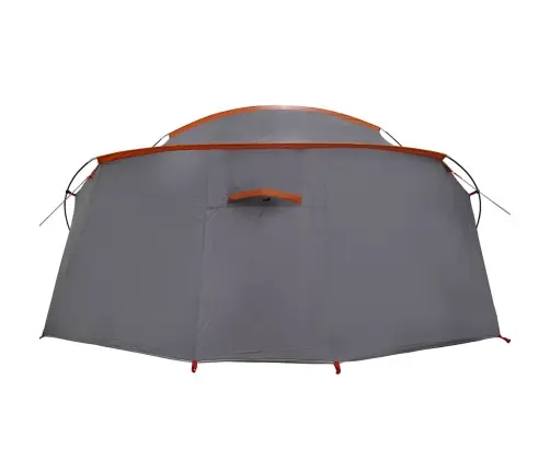 Tuneļveida Telts Ar Jumtu Pelēka Un Oranža 318 X 275 X 140 Cm Vidaxl