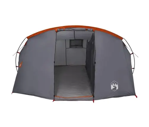 Tuneļveida Telts Ar Jumtu Pelēka Un Oranža 318 X 275 X 140 Cm Vidaxl