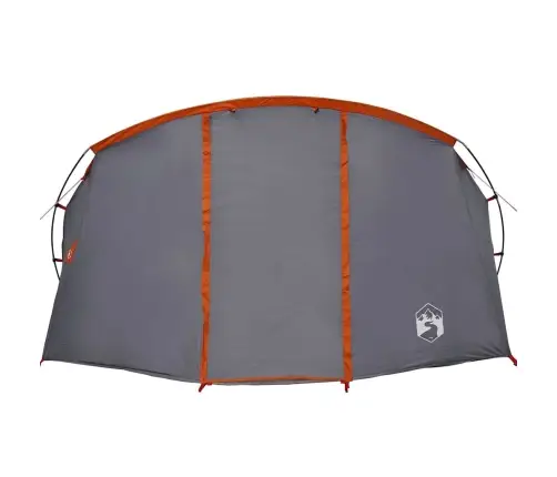 Tuneļveida Telts Ar Jumtu Pelēka Un Oranža 318 X 275 X 140 Cm Vidaxl