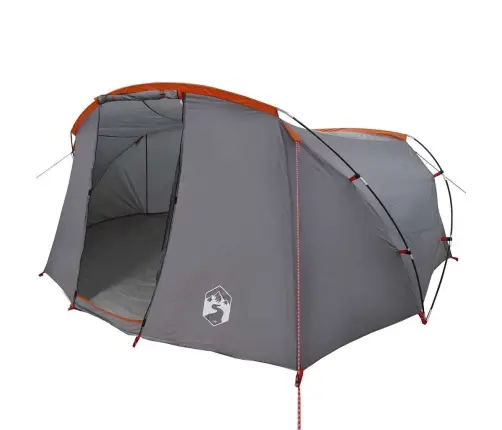 Tuneļveida Telts Ar Jumtu Pelēka Un Oranža 318 X 275 X 140 Cm Vidaxl