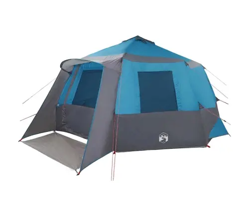 Kabanas Palapinė Su Stogu Mėlyna Ir Pilka 500 X 500 X 294 Cm