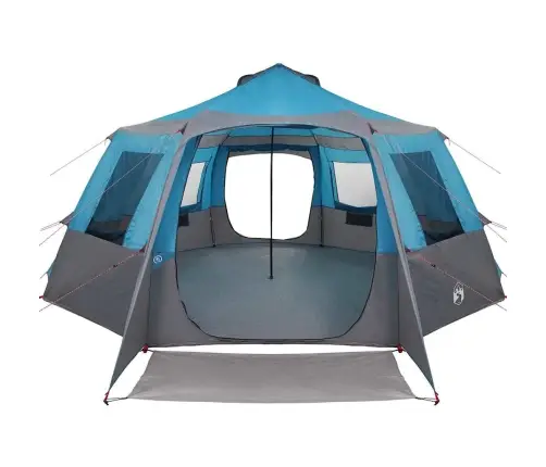 Kabanas Palapinė Su Stogu Mėlyna Ir Pilka 500 X 500 X 294 Cm