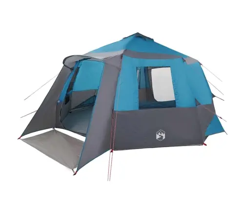 Kabanas Palapinė Su Stogu Mėlyna Ir Pilka 500 X 500 X 294 Cm