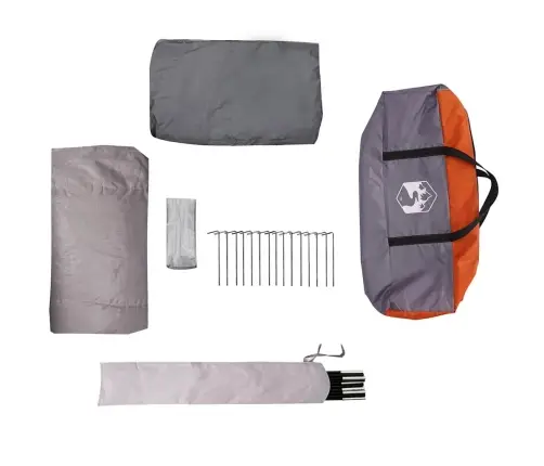 Kabriolet Telts Ar Jumtu Pelēka Un Oranža 500 X 500 X 294 Cm Vidaxl