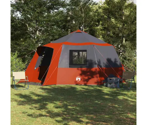 Kabriolet Telts Ar Jumtu Pelēka Un Oranža 500 X 500 X 294 Cm Vidaxl