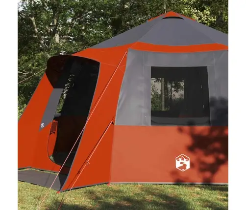 Kabriolet Telts Ar Jumtu Pelēka Un Oranža 500 X 500 X 294 Cm Vidaxl