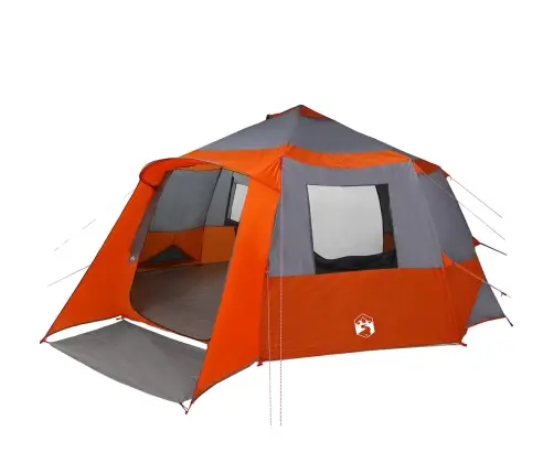 Kabriolet Telts Ar Jumtu Pelēka Un Oranža 500 X 500 X 294 Cm Vidaxl