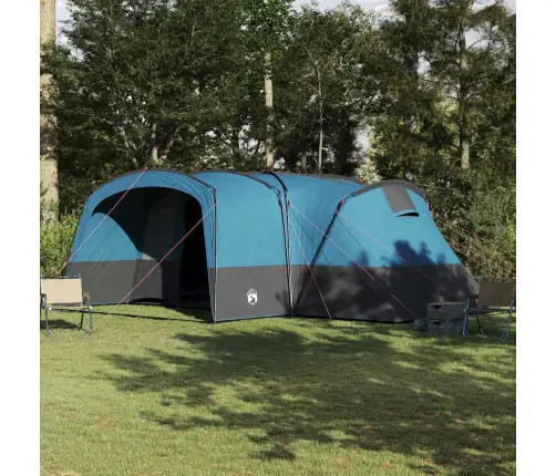 Ģimenes Telts Ar Jumtu Zila Un Pelēka 760 X 645 X 230 Cm Vidaxl