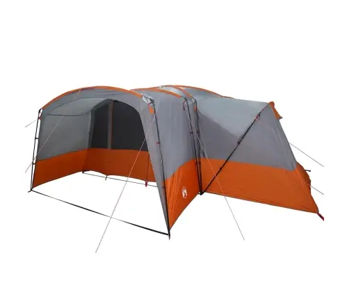 Ģimenes Telts Ar Jumtu Pelēka Un Oranža 760 X 645 X 230 Cm Vidaxl