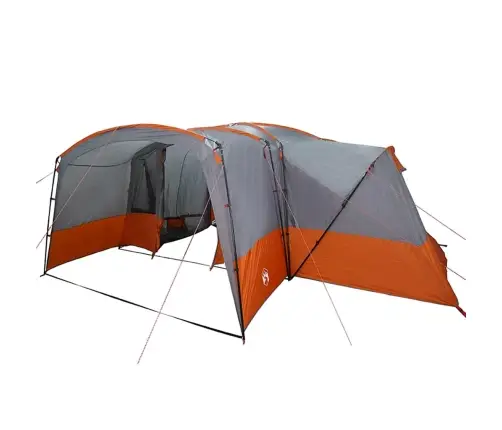 Ģimenes Telts Ar Jumtu Pelēka Un Oranža 760 X 645 X 230 Cm Vidaxl