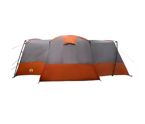 Ģimenes Telts Ar Jumtu Pelēka Un Oranža 760 X 645 X 230 Cm Vidaxl