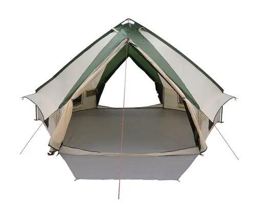 Tīpis Telts Ar Jumtu Zaļš Un Balts 490 X 410 X 210 Cm Vidaxl