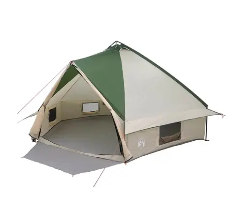 Tīpis Telts Ar Jumtu Zaļš Un Balts 490 X 410 X 210 Cm Vidaxl