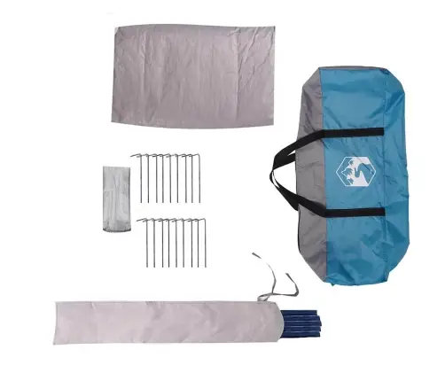 Tīpis Telts Ar Jumtu Zila Un Pelēka 490 X 410 X 210 Cm Vidaxl