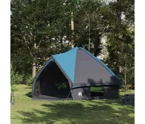 Teepee Palapinė Su Stogu Mėlyna Ir Pilka 490 X 410 X 210 Cm